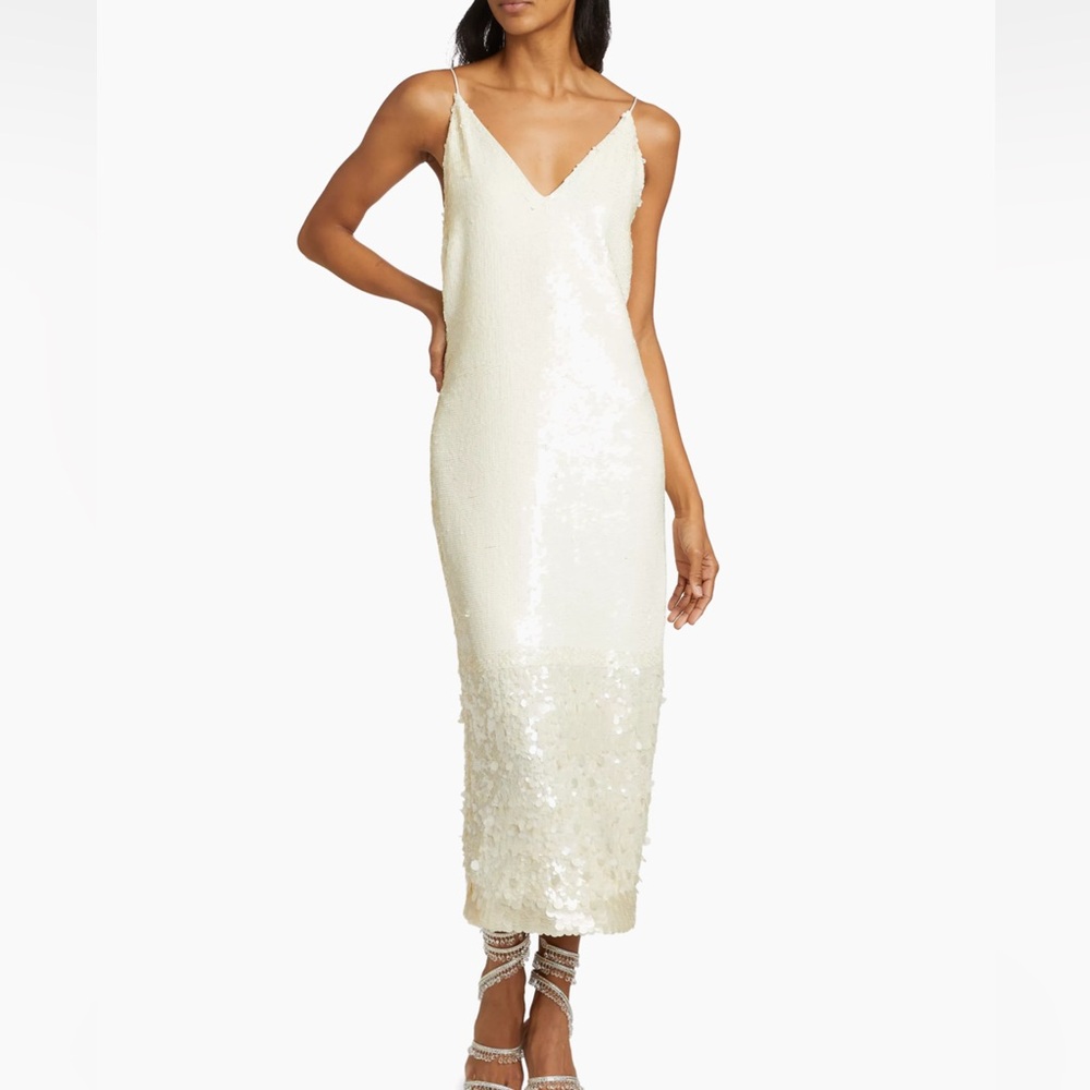 NWT Veronica Beard Iridescent Sequined Midi-Dress sz 10